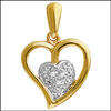 Fancy Heart In Heart Diamond Pendent- JPDCM-245A - Click here to View more details about this Product